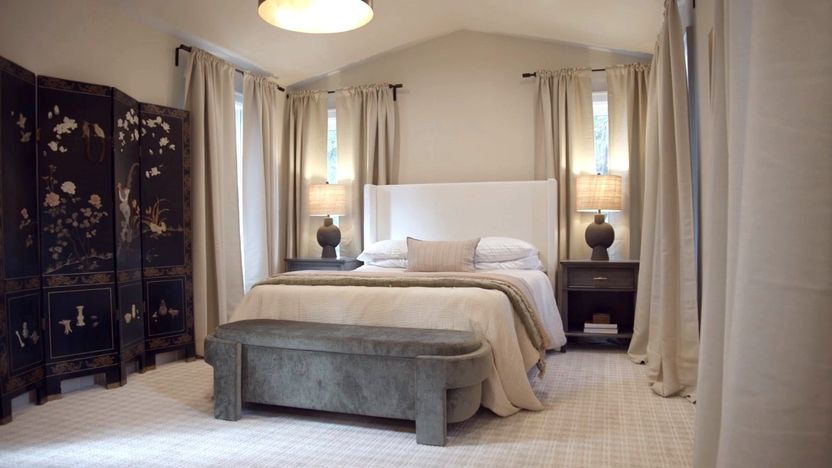 Thomas and Bynum expand their primary suite with a walk-in closet and a much larger bath.