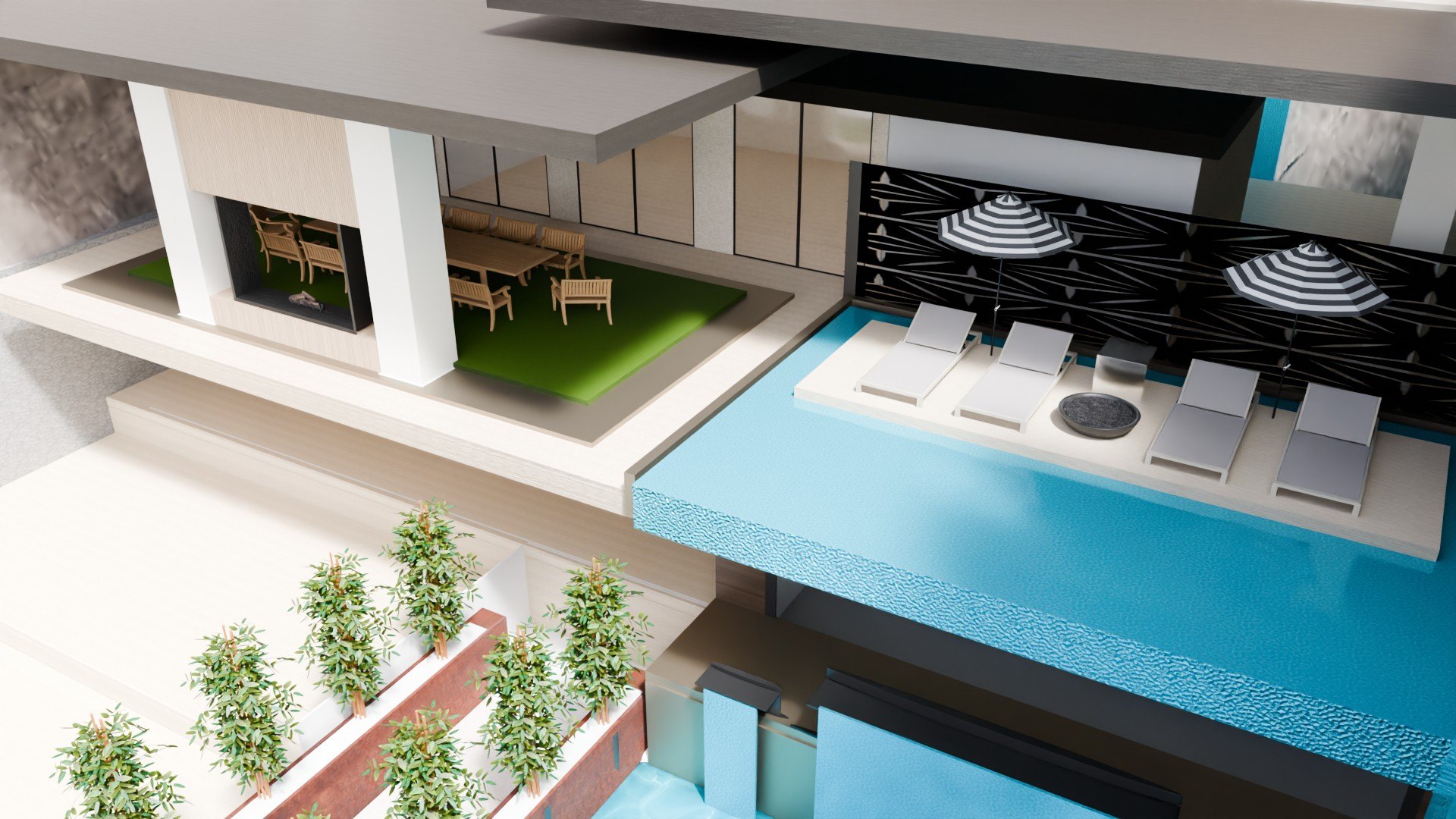 The entry from The Coterie Atelier is both private and open.