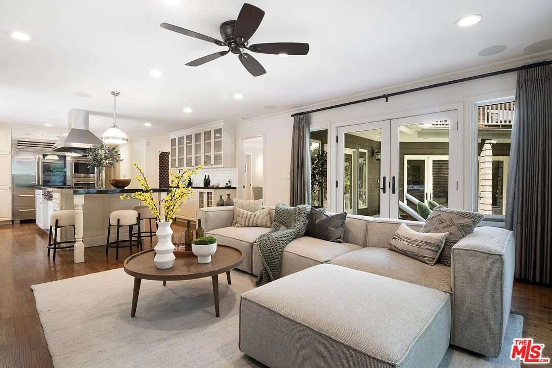 The layout is designed to facilitate elevated family living and entertaining.